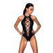 Боди из эко-кожи с имитацией шнуровки и открытым доступом Passion NANCY BODY XXL/XXXL, black SO5372 фото 1