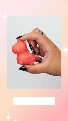 Вибратор мини-единорожка Unihorn Mini - Peachy Pony, брелок с вибрацией SX2869 фото
