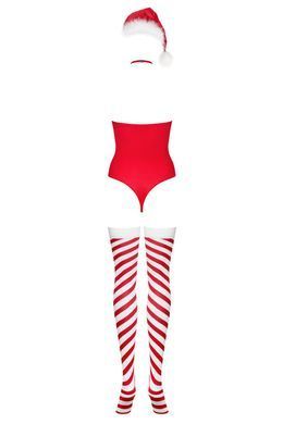 Боди Obsessive Kissmas teddy red S/M SX1152 фото
