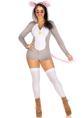 Комбинезон-костюм мышки Leg Avenue Comfy Mouse S, с капюшоном SO9221 фото