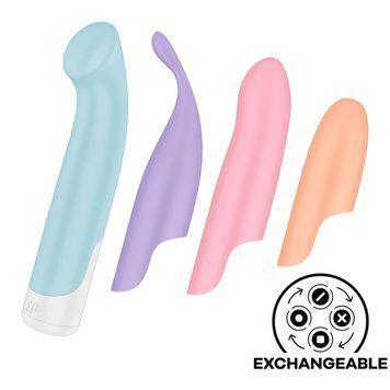 Набор 4-в-1 Satisfyer Playful Four, вибратор и 4 насадки, 12 режимов SX2182 фото