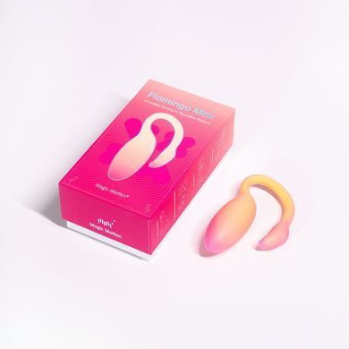 Смарт-віброяйце Magic Motion Flamingo Max Orange 2 в 1: віброяйце та тренажер Кегеля, 10 режимів SX2193 фото