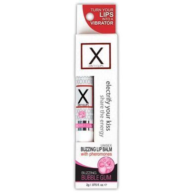 Стимулирующий бальзам для губ унисекс Sensuva &ndash; X on the Lips Bubble Gum с феромонами, жвачка SO4462 фото