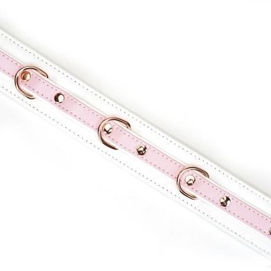 Нашийник з повідцем Liebe Seele White & Pink Fairy Goat Leather Collar SX2826 фото