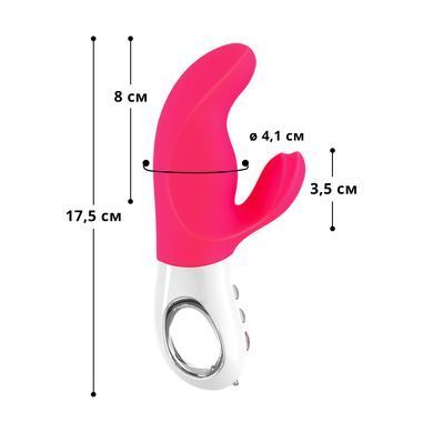 Вибратор-кролик Fun Factory MISS BI pink/white, 2 независимых мотора, диаметр 4,2 см SX0944 фото