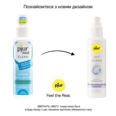 Очищающий спрей pjur med CLEAN 100 мл для нежной кожи и игрушек, антибактериальный PJ10440 фото