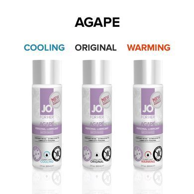 Розігрівальна змазка JO AGAPE &mdash; WARMING (60 мл) без гліцерину, гліколю та парабенів SO1687 фото