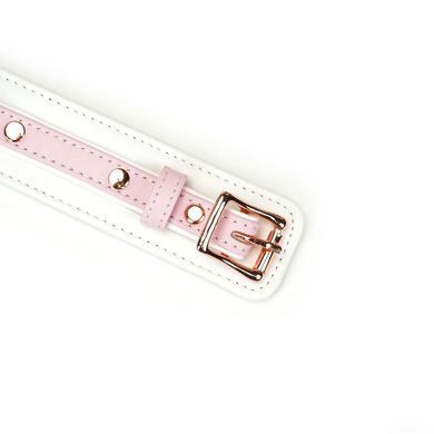 Нашийник з повідцем Liebe Seele White & Pink Fairy Goat Leather Collar SX2826 фото