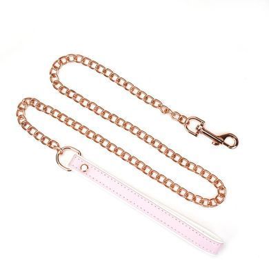 Нашийник з повідцем Liebe Seele White & Pink Fairy Goat Leather Collar SX2826 фото