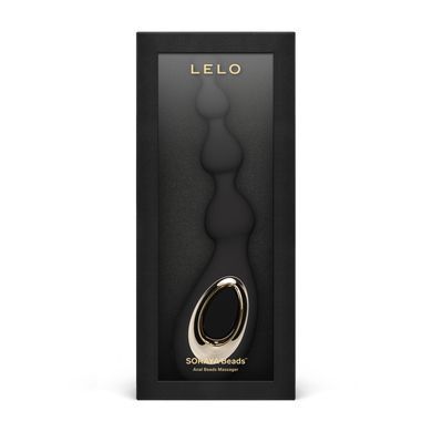 Анальные бусы с вибрацией LELO Soraya Beads Black, разный диаметр бусин, 8 режимов SO9531 фото