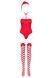 Боди Obsessive Kissmas teddy red S/M SX1152 фото 3