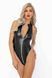 Боді з мокрим ефектом Noir Handmade F294 Powerwetlook bodysuit with front zipper, L SX0197 фото 5
