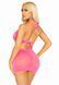 Платье Leg Avenue Lurex Rhinestone Keyhole Halter Dress One Size Neon Pink SX2768 фото 3