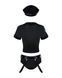 Эротический костюм полицейского Obsessive Police set S/M, black, топ, шорты, кепка, пояс, портупея SO7725 фото 4