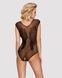 Бодістокінг із великої сітки з мереживом Obsessive B112 teddy S/M/L, чорний, з доступом SO7201 фото 2