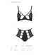 Комплект білизни Passion TASMINA SET L/XL black, ліф, високі трусики з корсетом ззаду SO8490 фото 5