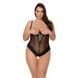 Боди Passion Exclusive NORTH BODY 6XL/7XL black, открытая грудь, с доступом, винил и кружева SO7109 фото 1