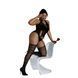 Бодистокинг Moonlight Plus Model 02 XL-XXXL Black, с доступом, имитация пояса для чулок SO8193 фото 1