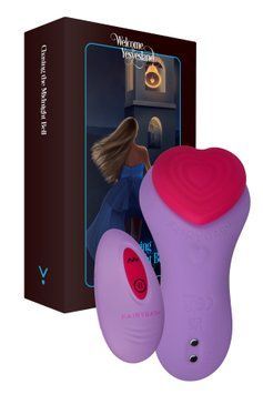 Вибратор в трусики FairyGasm HeartGem violet, на магните, пульт ДУ SX0630 фото