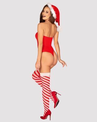 Боді Obsessive Kissmas teddy red L/XL SX1153 фото