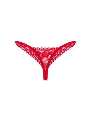 Мереживні стрінги Obsessive Lacelove thong M/L Red, низька посадка SO8662 фото