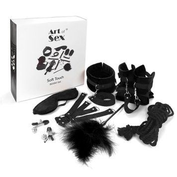 BDSM-набор Art of Sex &ndash; Soft Touch BDSM Set, черный, 9 предметов SO6598 фото