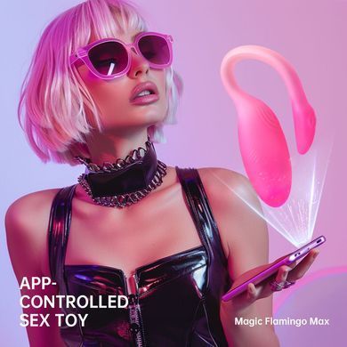 Смарт-віброяйце Magic Motion Flamingo Max Pink 2 в 1: віброяйце та тренажер Кегеля, 10 режимів SX2194 фото
