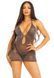 Платье Leg Avenue Lurex Rhinestone Keyhole Halter Dress One Size Black/Silver SX2769 фото 2