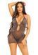 Платье Leg Avenue Lurex Rhinestone Keyhole Halter Dress One Size Black/Silver SX2769 фото 1