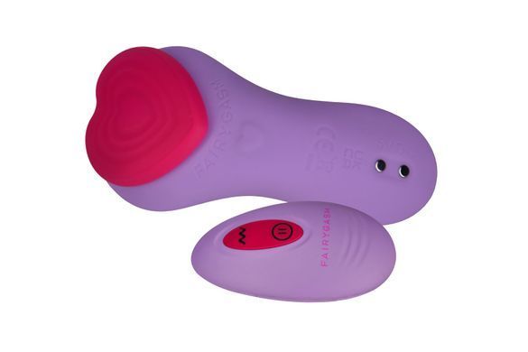 Вибратор в трусики FairyGasm HeartGem violet, на магните, пульт ДУ SX0630 фото