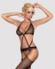 (SALE) Сітчастий бодістокінг з імітацією топа, пояса та панчохи Obsessive Bodystocking N108 S/M/L, чорний, SO7252 фото 1