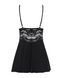 (SALE) Сатиновий пеньюар із мереживом Obsessive 810-BAB-1 babydoll & thong S/M SO7152 фото 6