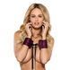 (SALE) Атласные наручники-манжеты на лентах Obsessive Roseberry cuffs, pink, украшена кружевом SO7727 фото 1