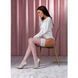 Панчохи Passion ST119 3/4 white, ажурна силіконова резинка з квітковим декором і люрексовою ниткою SO5783 фото 2