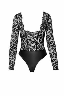 Боди Noir Handmade F296 Psyche, S, кружево, длинный рукав, низ под латекс, с доступом SX0213 фото