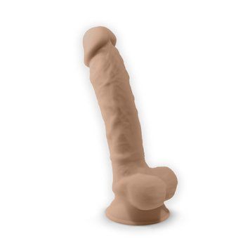 Фаллоимитатор с вибрацией SilexD Vetus Vibro Flesh (MODEL 1 size 8in) + LRS, двухслойный, диам.4,2см SO8213 фото