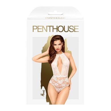 Боди с глубоким декольте и высокими трусиками Penthouse - Toxic Powder White S/M SO9600 фото