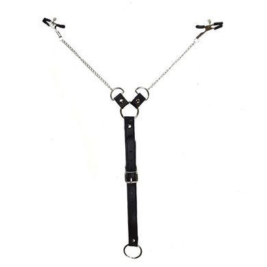 Затискачі для сосків з фіксацією на пенісі Art of Sex &ndash; Nipple Clamps for Men, екошкіра SO5146 фото
