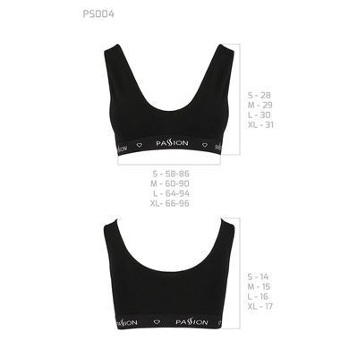 Спортивный топ с широкой резинкой Passion PS004 TOP XL, black SO4222 фото