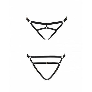 Трусики-стринги из стреп Passion Exclusive KELIS THONG XXL/XXXL, black SO6415 фото