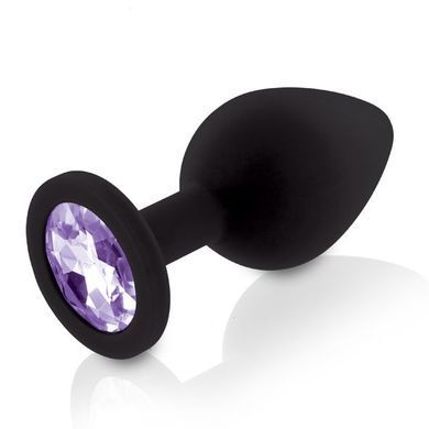 Набор силиконовых анальных пробок с кристаллом Rianne S: Booty Plug Set Black, диаметр 3,2см, 3,5см, 4,2см SO3889 фото