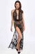 Платье Noir Handmade F312 Divinity, XXL, black, прозрачное, в пол, открытая спина, разрез сбоку SX0313 фото 1