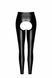 Лeггинсы Noir Handmade F304 Taboo, L, black, под латекс, открытые ягодицы и промежность SX0263 фото 5