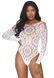 Еротичне боді-бодістокінг Leg Avenue Snap crotch thong back teddy White M/L SO9134 фото 1