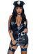 Виниловый костюм полицейской Leg Avenue Vinyl Naughty Cop Black XS, платье, фуражка, наручники SO8624 фото 1