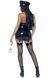 Виниловый костюм полицейской Leg Avenue Vinyl Naughty Cop Black XS, платье, фуражка, наручники SO8624 фото 2