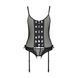 Корсет со шнуровкой Passion NESSY CORSET XXL/XXXL black, стринги с открытым доступом, пажи для чулок SO8456 фото 3