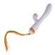 Вібратор-кролик з пульсацією та флогером LOCKINK SEVANDA Whip Vibrating Massage Wand, біло-золотий SX0904 фото 1