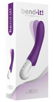 Вібратор точки G Liebe Bend It Rechargeable Purple, 10 режимів, дуже потужний, гнучкий стовбур SX1598 фото