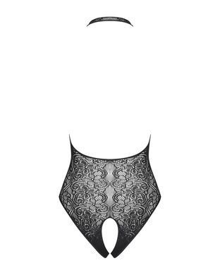 Бодистокинг с эффектом шнуровки Obsessive B113 teddy S/M/L открытая спина, халтер, с доступом SO7203 фото
